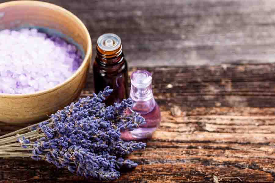 essential oils epsom salt lavender table